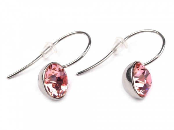 Náušnice Tribal ESSW01 z chirurgické oceli s krystalem Swarovski