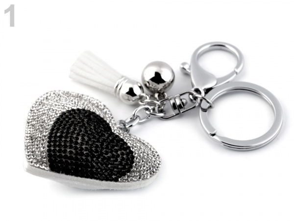 Přívěsek na kabelku / klíče srdce, hvězda