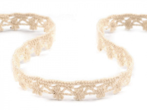 Bavlněná krajka šíře 12 mm paličkovaná