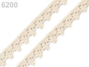 Bavlněná krajka šíře 12 mm paličkovaná
