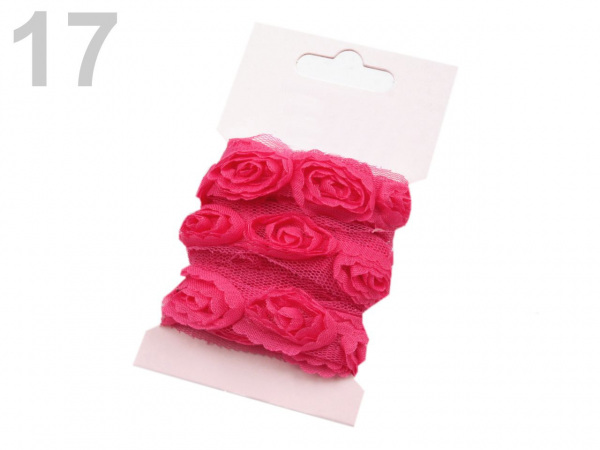 Prýmek na tylu šíře 20 mm s růžemi