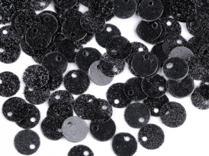 Flitry Ø7 mm hladké s glitry
