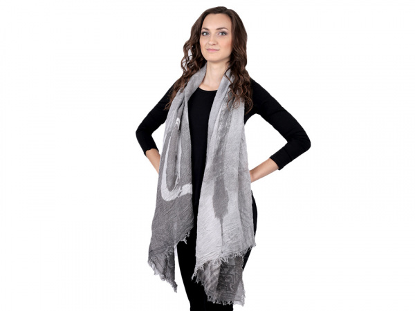 Mačkaná šála Paříž 85x170 cm