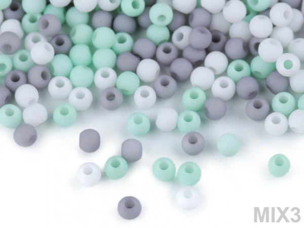 Plastové korálky matné Ø4 mm