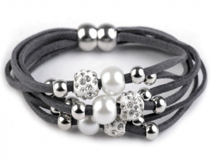 Náramek s korálky víceřadý