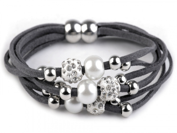 Náramek s korálky víceřadý