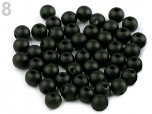 Plastové korálky matné Ø8 mm