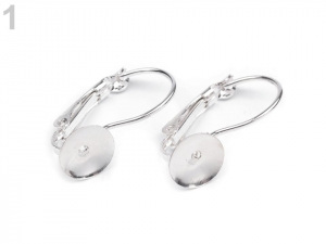 Náušnicové zapínání 20 mm uzavřené s miskou / ploškou