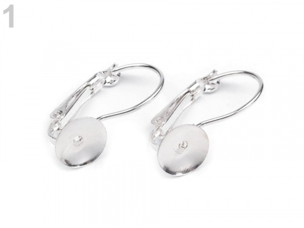 Náušnicové zapínání 20 mm uzavřené s miskou / ploškou