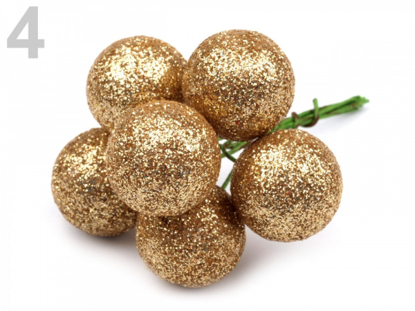 Dekorace bobule Ø20 mm s glitry