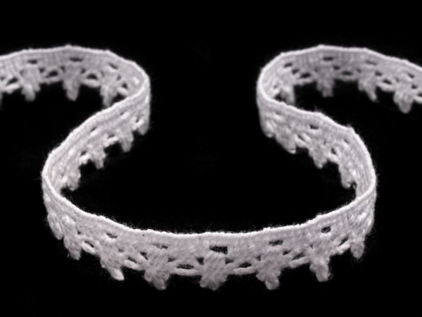 Bavlněná krajka šíře 12 mm paličkovaná