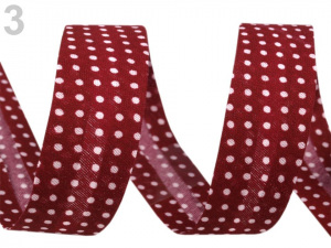 Šikmý proužek polyesterový šíře 20 mm s puntíky