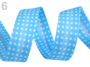 Šikmý proužek polyesterový šíře 20 mm s puntíky