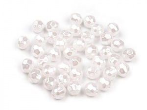 Plastové voskové korálky / perly Glance ohňovka Ø8 mm
