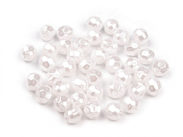 Plastové voskové korálky / perly Glance ohňovka Ø8 mm
