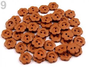 Dřevěný dekorační knoflík květ