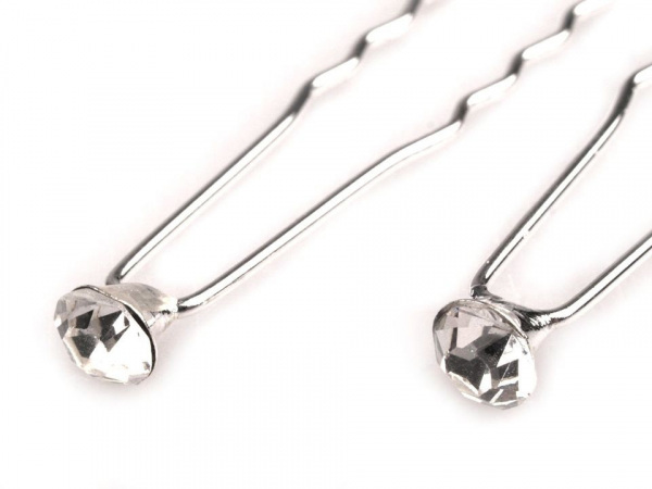 Štrasová vlásenka s kamínkem Ø6 a 8 mm