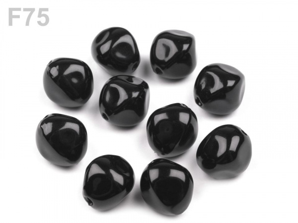 Plastové voskové korálky / perly Glance nugeta 10x12 mm