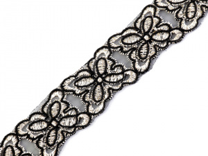 Vyšívaný prýmek na monofilu šíře 28 mm