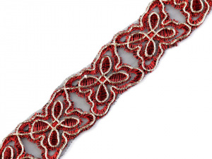 Vyšívaný prýmek na monofilu šíře 28 mm