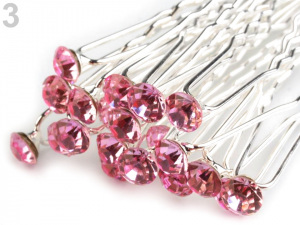 Štrasová vlásenka s kamínkem Ø6 a 8 mm