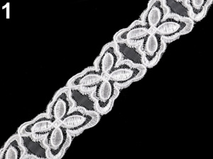 Vyšívaný prýmek na monofilu šíře 28 mm