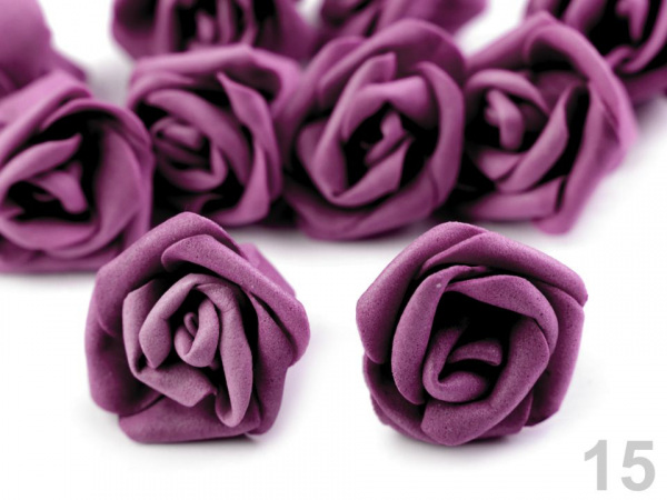 Dekorační pěnová růže Ø3-4 cm