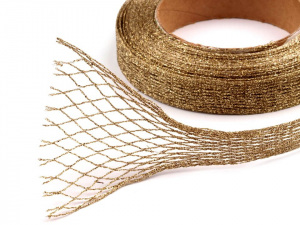Tvarovací síťka / stuha s lurexem a drátem