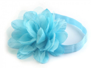 Pružná čelenka do vlasů s květem