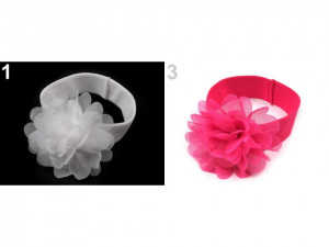 Dětská elastická čelenka do vlasů s květem