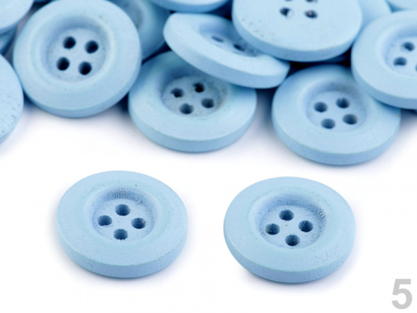 Dřevěný dekorační knoflík čtyřdírkový