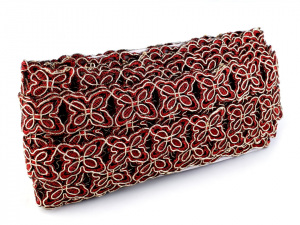 Vyšívaný prýmek na monofilu šíře 28 mm