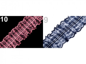 Silonová krajka šíře 45 mm s volánky