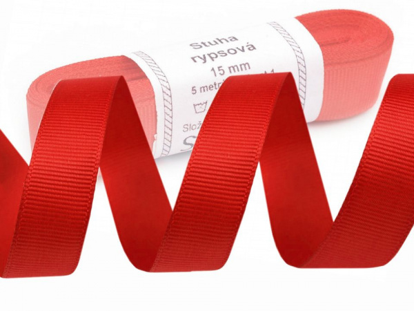 Rypsová stuha šíře 15 mm návin 5 m