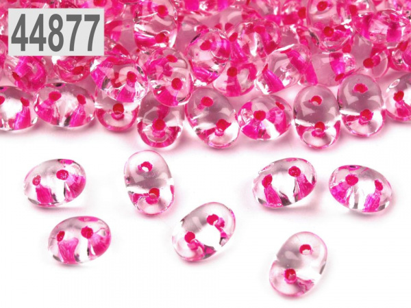 Dvoudírkový rokajl Matubo SuperDuo s průtahem 2,5x5 mm