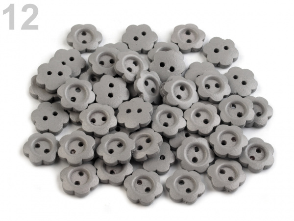 Dřevěný dekorační knoflík květ