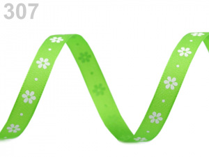 Taftová stuha s květy šíře 9 mm