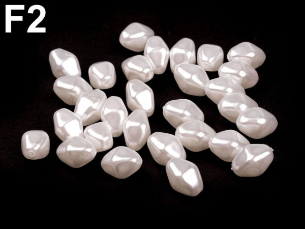 Plastové voskové korálky / perly Glance lucerna 8x12 mm