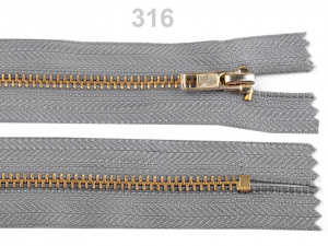 Kovový zip No 4 délka 14 cm kalhotový