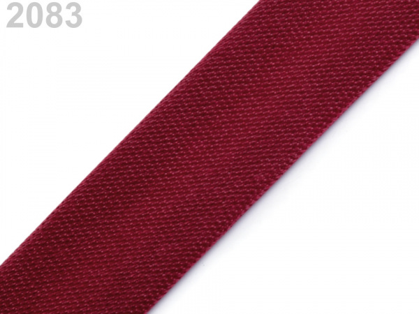 Šikmý proužek saténový šíře 15 mm zažehlený