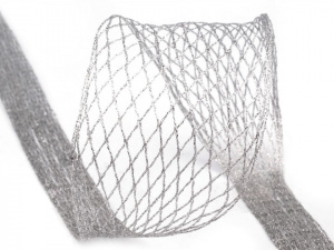 Tvarovací síťka / stuha s lurexem a drátem