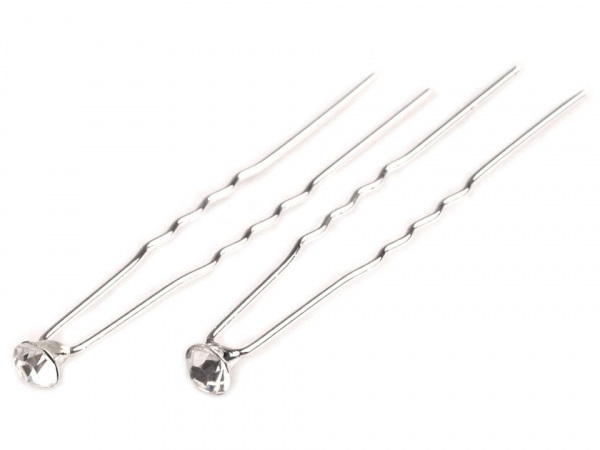 Štrasová vlásenka s kamínkem Ø6 a 8 mm