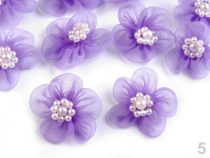 Monofilový květ Ø3-3,5 cm s perlami