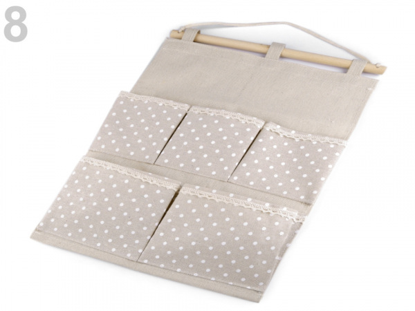 Lněný kapsář dvoupatrový