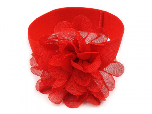 Dětská elastická čelenka do vlasů s květem