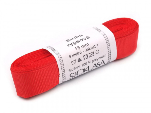 Rypsová stuha šíře 15 mm návin 5 m