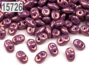 Dvoudírkový rokajl Matubo SuperDuo perleť 2,5x5 mm