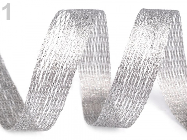 Tvarovací síťka / stuha s lurexem a drátem