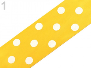 Saténová stuha s puntíky šíře 51 mm
