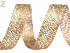 Tvarovací síťka / stuha s lurexem a drátem